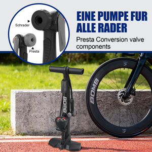 Pompe à air pour vélo BOMO 160 PSI haute pression, vente en gros, directement de l'usine, OEM personnalisé pour les magasins de vélos, VTT, vélos de route - Product Image 6