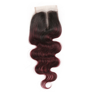KEMY Cheveux Brésiliens pour Bundles de Cheveux Humains Remy Ondulés 99J Rouge Vin 13*4 pour Closure Couleurs Plus Foncées Uniquement - Product Image 4