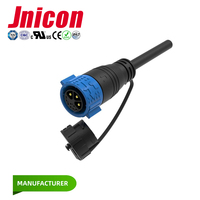 Jnicon 3 + 9 12 broches 3pin puissance 9pin signal prise femelle montage sur panneau 30A + 5A connecteur de fil électrique étanche