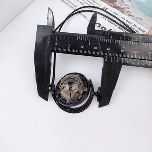 Sphère de cristal de guérison en pierre naturelle en gros bijoux globe planète pendentif collier pour cadeau - Product Image 5