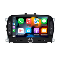 Autoradio avec CarPlay, navigation GPS, Android Auto, FM, écran tactile IPS 7 pouces, unité principale pour Fiat 500, radio 2016-2022