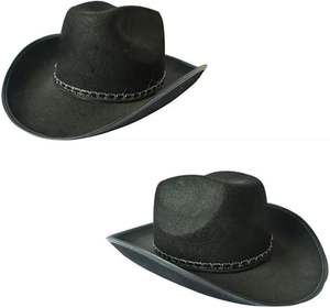 Outback Hat Western Aussie Style Chapeau de cowboy noir avec jugulaire pour la mode en plein air pour les hommes - Product Image 5