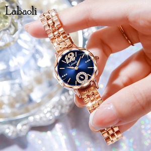 Reloj de Pulsera de Acero con Correa de Acero para Mujer, Reloj de Dos Agujas con Segundero, Resistente al Agua, Reloj de Cuarzo - Product Image 5