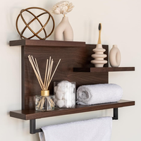 Étagère murale en bois pour salle de bain, cuisine, salon, décoration, rangement, organisateur, présentoir et étagère flottante