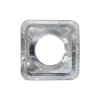 Couvre-brûleurs de cuisinière à gaz en aluminium de 8,5 pouces, revêtements carrés en feuille, tapis de protection pour tête de cuisinière domestique, conteneur jetable pour cuisinière à gaz en PET