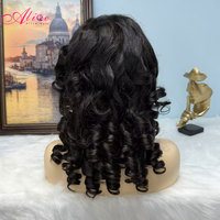 Wig Rambut Asli Manusia Double Drawn Virgin 13x4 Lace Frontal SDD Raw Vietnamese Original Human Hair Vendors Pissy Curls Lace Frontal Wig