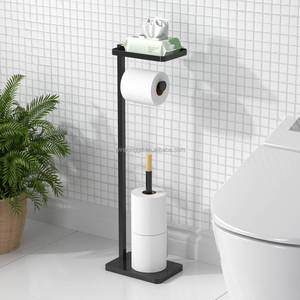 Portarotolo <span class=keywords><strong>da</strong></span> Bagno in Metallo WIREKING, Grande Capacità, Resistente alla Ruggine, <span class=keywords><strong>Porta</strong></span> <span class=keywords><strong>Carta</strong></span> <span class=keywords><strong>Igienica</strong></span> Autoportante - Product Image 1