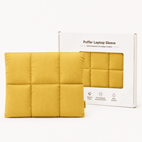 Housse pour ordinateur portable en velours côtelé avec logo personnalisé, sacoche matelassée, étui de protection, sacoche pour ordinateur portable rembourrée et douce