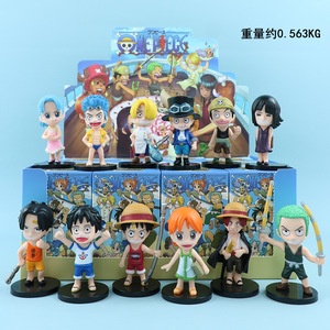 Decorazione auto cartoni animati <span class=keywords><strong>Anime</strong></span> un pezzo alla moda scatola cieca in PVC Action Figure mistero collezione Action Figure giocattolo personalizzabile - Product Image 1