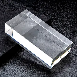 Solid K9 Fine Grinding Crystal Brick Glass Brick Partition Wall Clear Square Brick