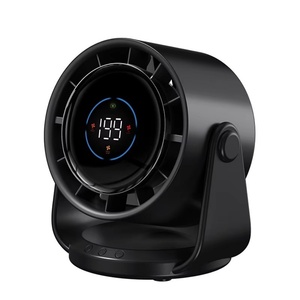 Air Cooling Small <b>Fan</b> Rechargeable Table <b>Fan</b> Desktop Table <b>Fan</b> Strong Airflow Stand Holder and <b>Wall</b> <b>Mounted</b> Digital Display - Product Image 6