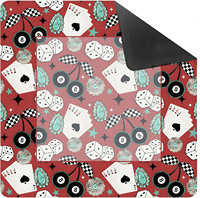 Moderne Maschinell Gefertigte Blumenmuster Dekorative Mahjong-Matte Geräuschreduzierende Bestickte Umweltfreundliche Faltbare Mahjong-Matte