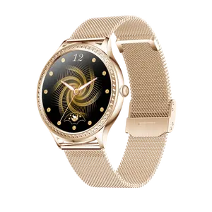 2022热销产品女士手表智能AK35高清360X360屏幕花式女士手表带体温监测器