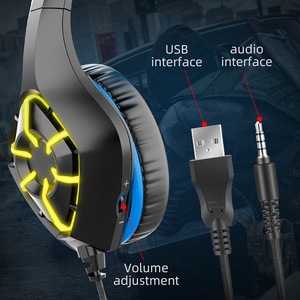 Juego de auriculares con cancelación de ruido Usb de 3,5 Mm con cable, auriculares para juegos de ordenador, auriculares de colores para jugadores con micrófono - Product Image 5