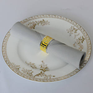 Sang Trọng 100% <span class=keywords><strong>Polyester</strong></span> Khách Sạn Đám Cưới Vải Bảng Khăn Ăn Hiện Đại Dùng Một Lần Móc Khăn Ăn Có Thể Giặt Cho Nhà Hàng In - Product Image 4