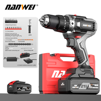 Marteau de démolition électrique sans fil Nanwei Manufactory 21V 2150 tr/min, perceuse à batterie murale sans balais pour béton et glace