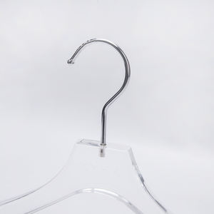 Logo personnalisé Cintre pour magasin de vêtements Organisateur de vêtements en plastique transparent populaire avec économie de benzène Cintre en acrylique vide pour vestes - Product Image 4