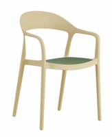 Chaise de salle à manger en plastique PP empilable avec accoudoirs, style nordique, pour l'extérieur, meubles de salon, fauteuil en plastique, vente en gros directe d'usine