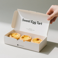 Emballage de biscuits pour tarte gaufrée beignet fantaisie nouvelle tendance personnalisé Dossiers de boulangerie avec fenêtre avec logo en matériaux recyclés gaufrage