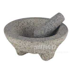 Pesado y duradero, <span class=keywords><strong>Molcajete</strong></span> de Piedra Natural Volcanica, mortero de <span class=keywords><strong>Molcajete</strong></span> de granito profesional y molinillo de piedra de mortero - Product Image 2