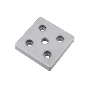 308.07A.01 90*90 threaded aluminum base plate to connecting profile and leveling feet
