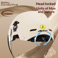 Casque de moto certifié 3C en ABS avec visière noire, demi-casque anti-UV pour hommes et femmes, adapté à toutes les saisons