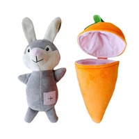 Jouet interactif en peluche durable anti-ennui pour chien, avec couineur, motifs banane, singe, carotte, lapin, pour usage intérieur, pour animaux de compagnie tendance
