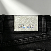 Étiquettes personnalisées en cuir PU et TPU 3D avec logo, écologiques, pour vêtements en jean, accessoires de confection à coudre, fabricant OEM