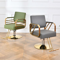 Chaise de salon de coiffure moderne en or rose à prix avantageux, équipement de salon de coiffure, chaises de barbier pour salon de beauté