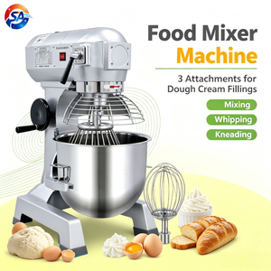 Mélangeur à spirale commercial <span class=keywords><strong>10L</strong></span> 20L 30L 40L 50L 60L 70L 80L avec bol en acier inoxydable pour pétrir la pâte à pain et à pizza - Product Image 1