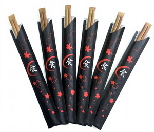 Food Grade <strong>Bamboo</strong> Twin <strong>Chopstick</strong> With Paper Package <strong>Disposable</strong> <strong>Chopsticks</strong> <strong>Bamboo</strong> <strong>Chopsticks</strong> Brown for Restaurant Family Party - Product Image 1