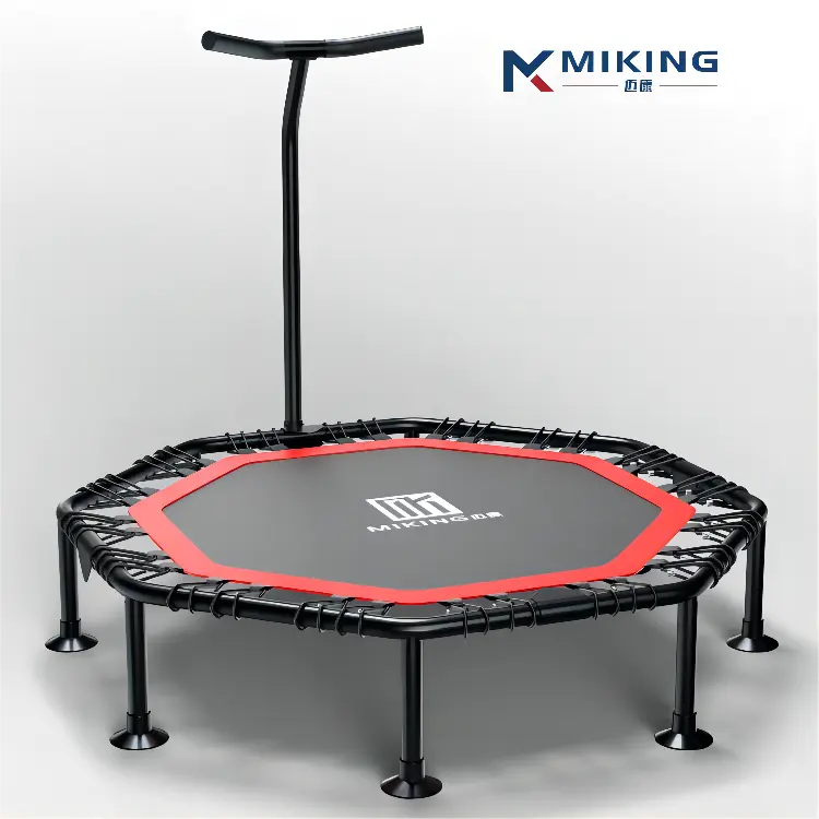 Minitrampolín plegable para niños y adultos, equipo de gimnasio en casa, trampolín de salto interior con mango de altura ajustable