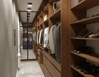 Nouveau design moderne Chambre à coucher Armoire avec miroir de penderie ouverte avec coiffeuse