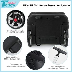 Free Sample Personalized 18-inch Nylon <b>Wheeled</b> Rolling <b>Backpack</b> Zipper Water Resistant Large Capacity for Work Laptop Travel - Product Image 6