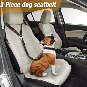 Harnais de sécurité portable pour <span class=keywords><strong>chien</strong></span>, attache ceinture de sécurité de <span class=keywords><strong>voiture</strong></span>, <span class=keywords><strong>fixation</strong></span> siège arrière, réglable et extensible - Product Image 4