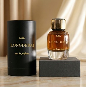 Botella de Perfume de Vidrio Redonda Personalizada de Alta Calidad, 25ml 50ml 90ml, Botella de Perfume Vacía Transparente con Caja de Empaque - Product Image 4