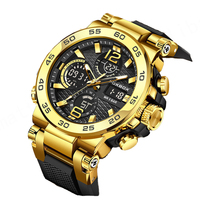Reloj de Pulsera Masculino FOXBOX 8922 con Doble Pantalla, Deportivo, Resistente al Agua, de Lujo, con Corona Elegante y Moderna