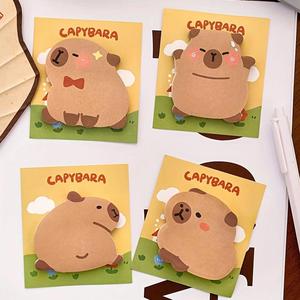 Kawaii Cartoon Capybara Shaped Sticky Notes Set Assorted Cute Design <b>Memo</b> <b>Pads</b> Customizable Adorable Office Daily - Product Image 5