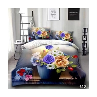 Tissu en polyester de luxe à imprimé numérique floral 3D, couverture de couette pour édredon, nouveauté