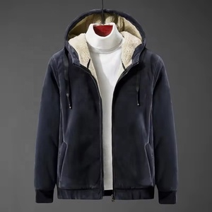 Áo khoác nỉ nam mùa đông, áo hoodie nỉ dày dặn ấm áp, áo khoác có mũ trùm đầu khóa kéo, áo khoác gió nhung, nhà sản xuất quần áo - Product Image 2