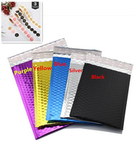 Emballage pour bijoux, enveloppes rembourrées en polyéthylène à bulles dorées, rouges, roses et argentées pour chaussures et vêtements