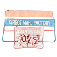 Élégant étui brodé portable pour 166 tuiles de Mahjong américain, accessoires, sac à fermeture éclair pour la maison, les voyages, les fêtes et les tournois