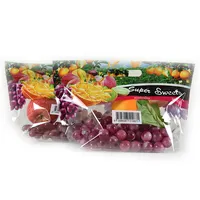 Sac d'emballage anti-brouillard à fermeture éclair, emballage personnalisé pour fruits et légumes au frais, pochette de support pour pommes, bananes, 50 unités