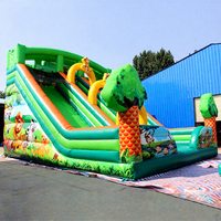 WINSUN Toboggan gonflable commercial à double voie de 26 pieds de haut pour enfants Toboggan animal de la jungle gonflable