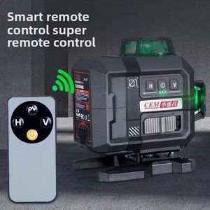 เครื่องวัดระดับเลเซอร์ไร้สาย LM-16T-<span class=keywords><strong>CEM</strong></span> แบบหมุนได้ <span class=keywords><strong>360</strong></span> องศา ปรับระดับอัตโนมัติ วัดระยะทางแบบกากบาท สำหรับงานก่อสร้าง LM-16T +/-3/13 นิ้ว ระยะ 30 ฟุต - Product Image 1