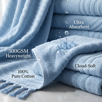 Custom Size 100% Heavyweight Cotton Jacquard Woven 3D Embossed Double Sided All-Season Beach Bath Towel Ultra-Absorbent Elegant