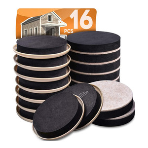 8-Piece Felt Furniture Sliders - 3 Inch Round Moving Pads For Hardwood & Carpet