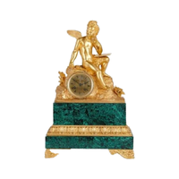 Malachite horloge de luxe fait à la main créatif et décoratif style rétro LED réveil à vendre Antique Vintage