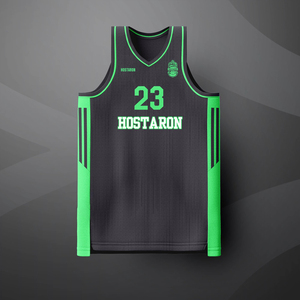 HOSTARON T-shirt de <span class=keywords><strong>basket</strong></span>-ball par sublimation maillot brodé personnalisé sans manches vêtements de <span class=keywords><strong>basket</strong></span>-ball blanc vert pour hommes - Product Image 3