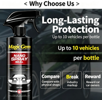 Spray de revêtement céramique Nano, spray de cire liquide pour peinture automobile, protection hydrophobe haute brillance, produits de detailing